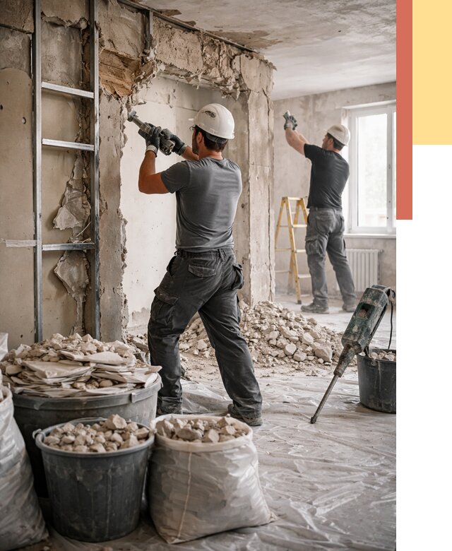 Демонтажные работы в Кулебаках от 2783 руб. — услуги и цена под ключ | ОТДЕЛОЧНИК-Клб