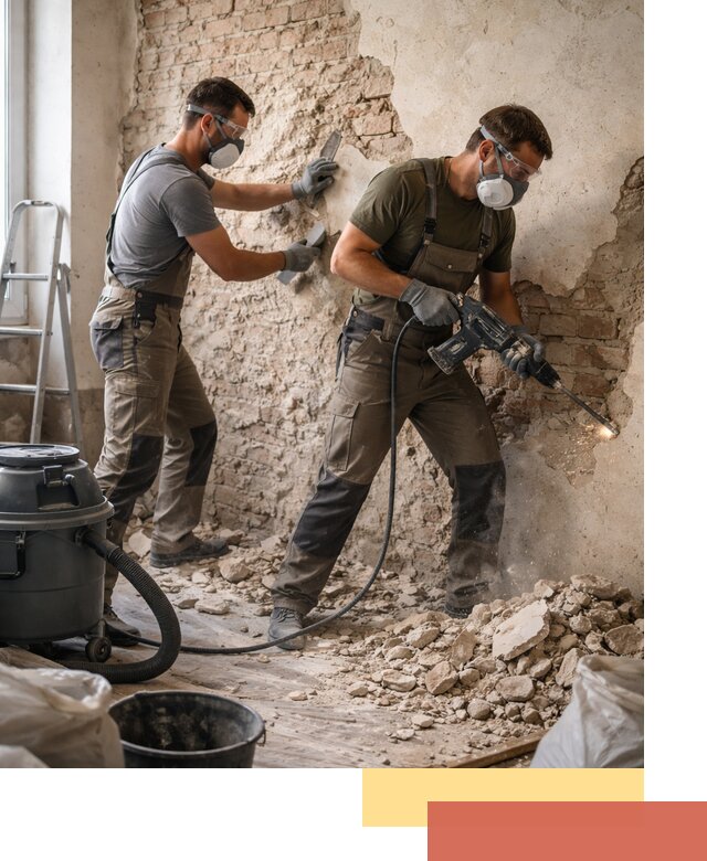 Демонтаж штукатурки со стен в Кулебаках быстро и аккуратно