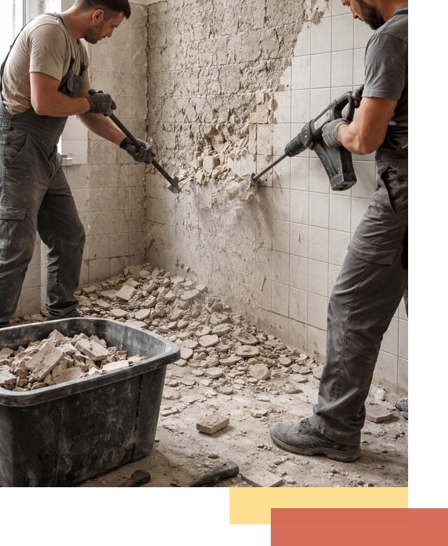 Демонтаж плитки со стен в Кулебаках быстро и аккуратно