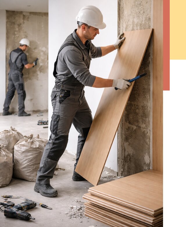 Демонтаж стеновых панелей в Кулебаках от 3607 руб. за м² быстро и недорого | ОТДЕЛОЧНИК-Клб