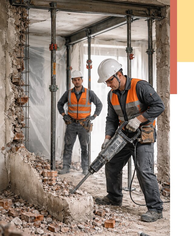 Снос несущих стен в Кулебаках от 10564 руб. — демонтаж несущей стены под ключ | ОТДЕЛОЧНИК-Клб