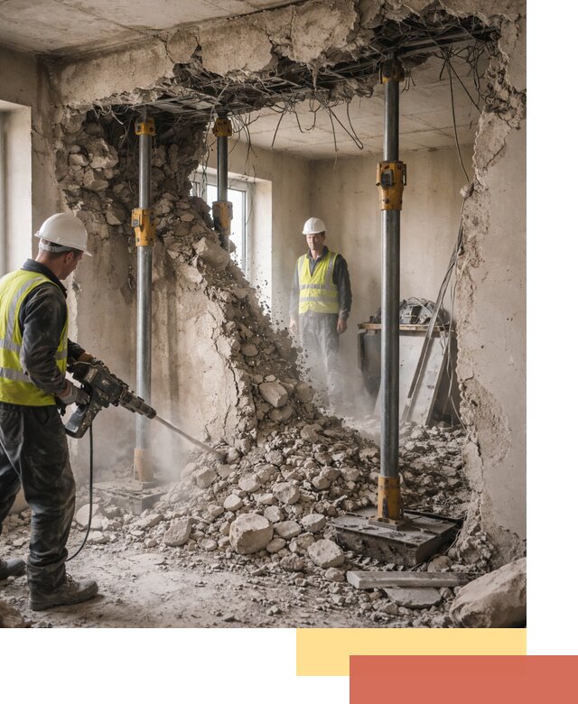 Снос несущих стен в Кулебаках с гарантией безопасности и качества