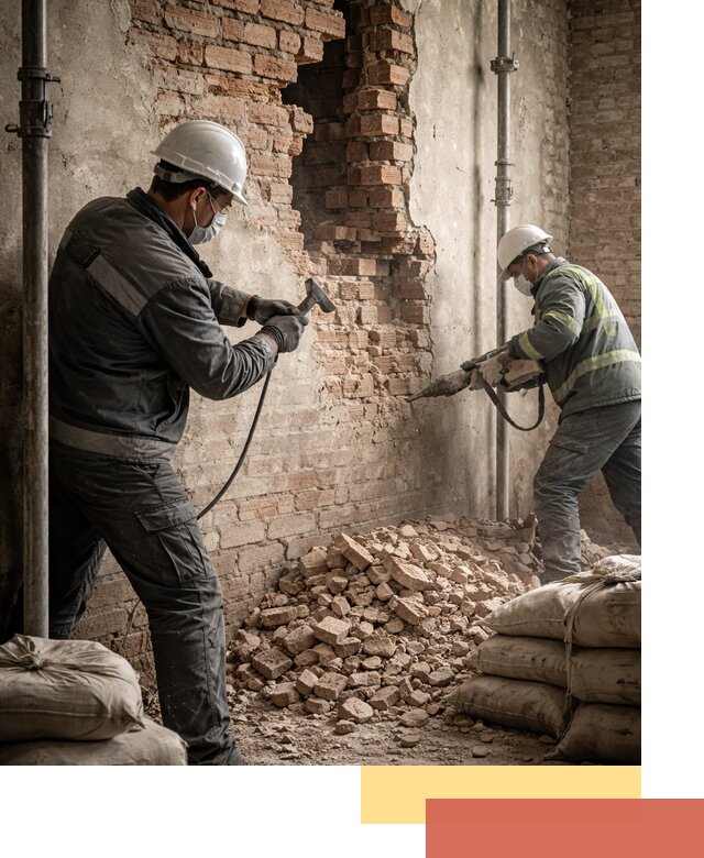 Демонтаж кирпичных стен в Кулебаках быстро и безопасно