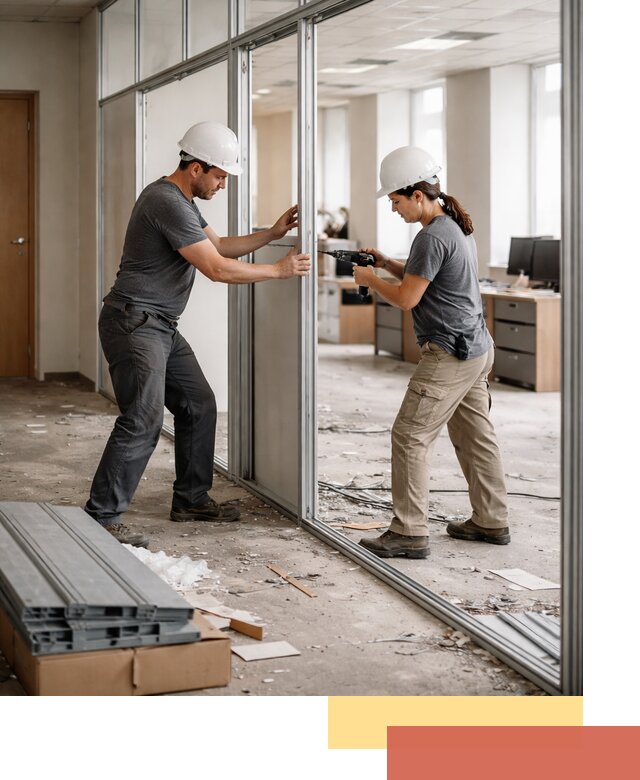 Демонтаж алюминиевых перегородок в Кулебаках быстро и аккуратно