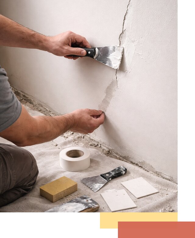 Заделка трещин и сколов в стенах и потолках в Кулебаках