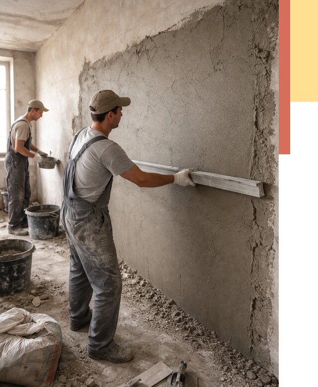 Цементная штукатурка стен в Кулебаках от 4638 руб/м2 — быстро и недорого | ОТДЕЛОЧНИК-Клб