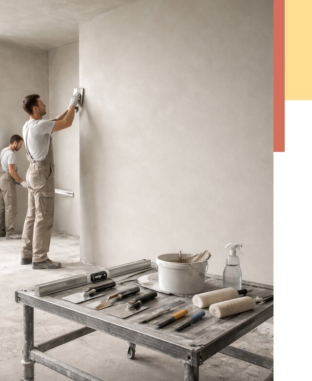 Штукатурка стен под покраску в Кулебаках от 4638 руб./м² — качественно и недорого | ОТДЕЛОЧНИК-Клб