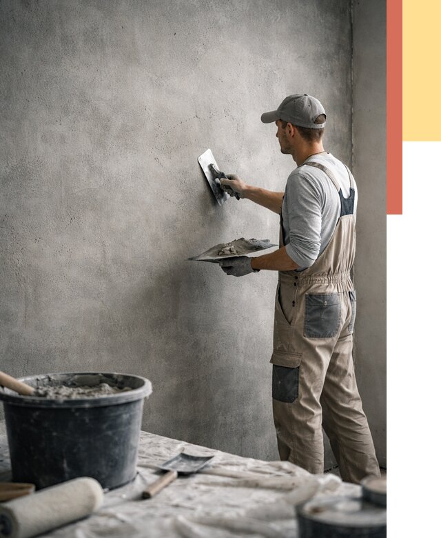 Декоративная штукатурка под бетон в Кулебаках от 2577 руб./м² — нанесение под ключ | ОТДЕЛОЧНИК-Клб