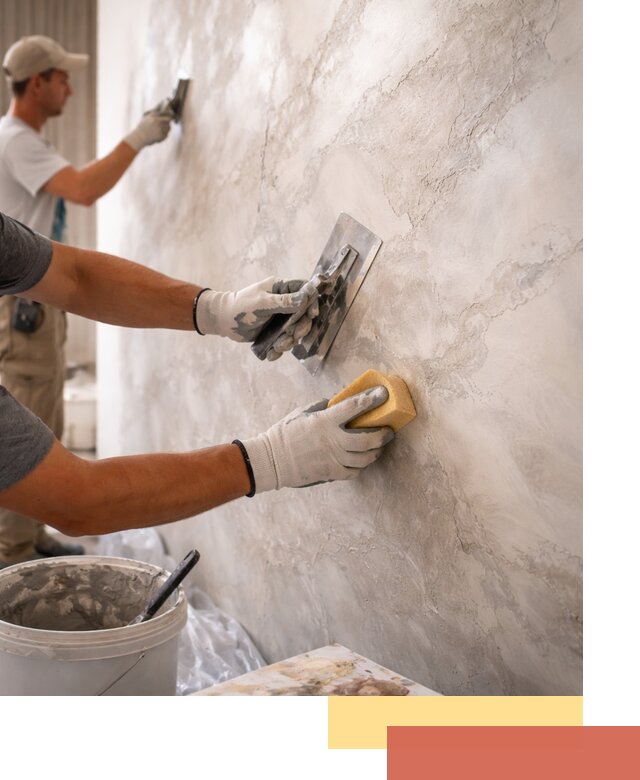 Декоративная штукатурка под мрамор в Кулебаках для стен и потолков