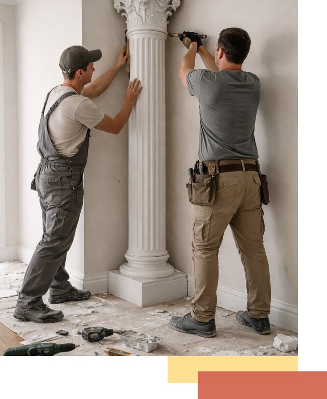 Установка декоративных колонн в Кулебаках под ключ