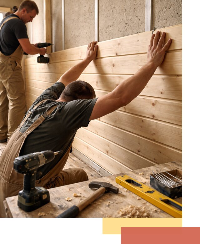 Монтаж деревянной вагонки на стены в Кулебаках быстро и качественно