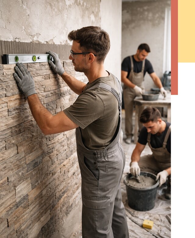 Монтаж искусственного камня в Кулебаках от 4638 руб. под ключ | ОТДЕЛОЧНИК-Клб