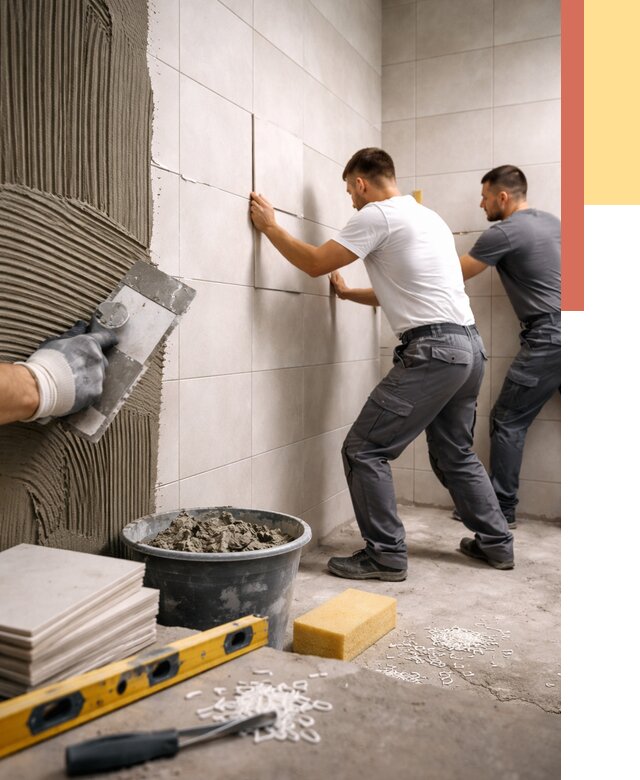 Укладка плитки на стены в Кулебаках от 876 руб. — качественно и недорого | ОТДЕЛОЧНИК-Клб