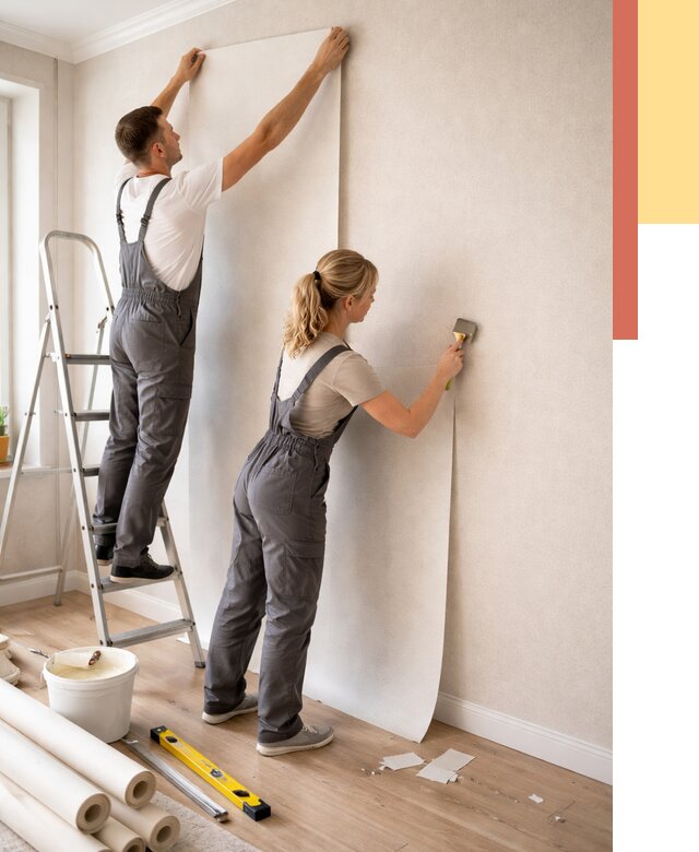 Поклейка флизелиновых обоев в Кулебаках от 6184 руб. | Быстро и недорого — ОТДЕЛОЧНИК-Клб