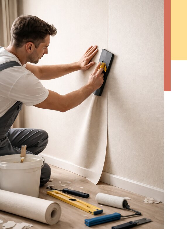 Поклейка виниловых обоев в Кулебаках от 4638 руб. | Быстро и недорого — ОТДЕЛОЧНИК-Клб