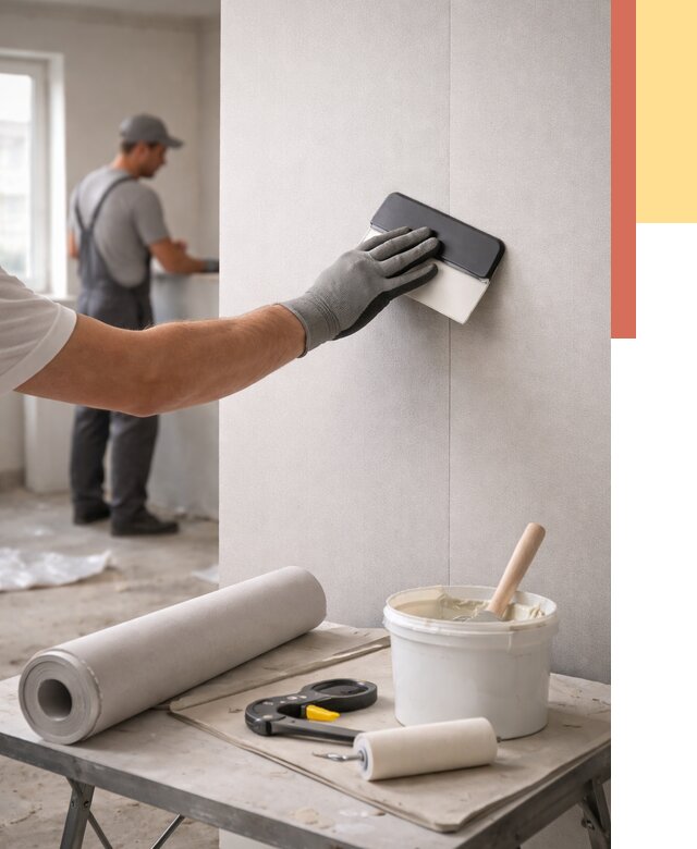 Поклейка обоев под покраску в Кулебаках от 3607 руб. за м2 | ОТДЕЛОЧНИК-Клб