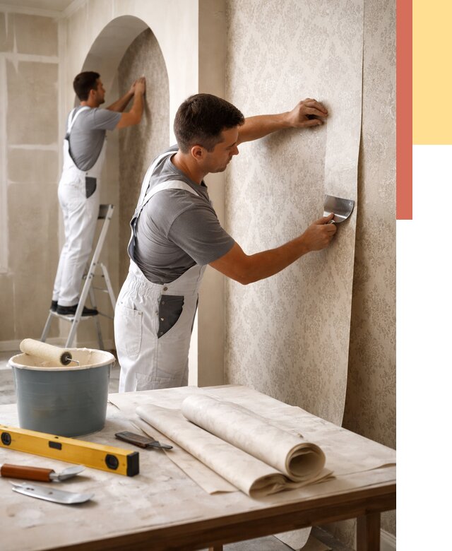 Поклейка обоев на сложные стены в Кулебаках от 2886 руб. под ключ | ОТДЕЛОЧНИК-Клб