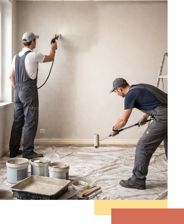 Покраска стен моющейся краской и защита поверхностей в Кулебаках