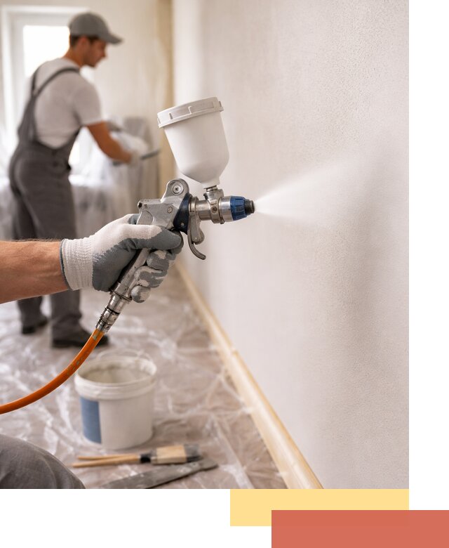 Покраска стен краскопультом в Кулебаках быстро и качественно