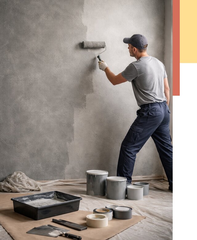 Покраска стен под бетон в Кулебаках от 670 руб. за м2 — быстро и недорого | ОТДЕЛОЧНИК-Клб