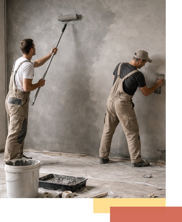 Покраска стен под бетон в Кулебаках профессионально и недорого