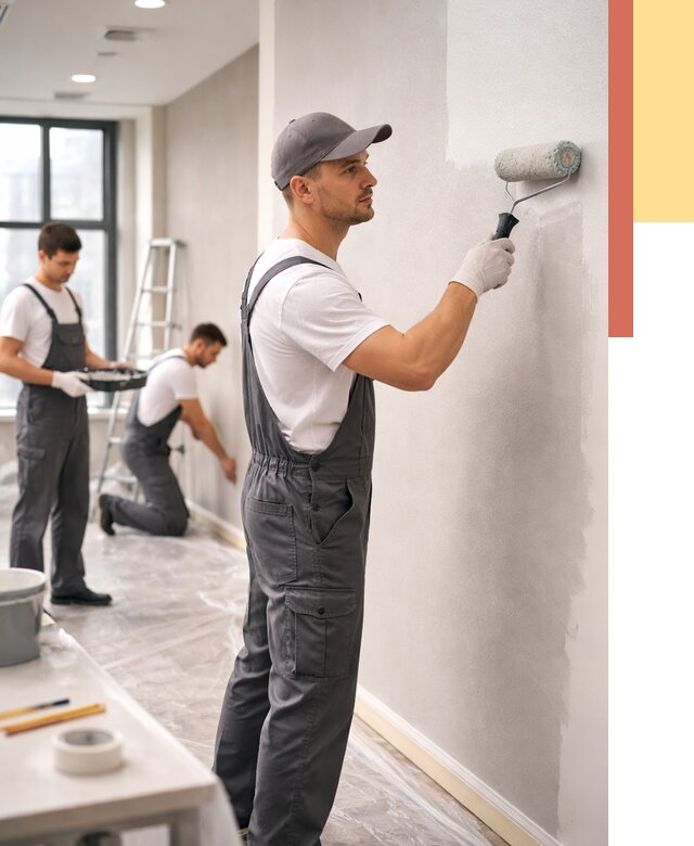 Покраска стен в офисе в Кулебаках от 8760 руб. — быстро и недорого | ОТДЕЛОЧНИК-Клб