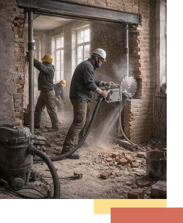 Прорезка проема в стене под дверной или оконный проем в Кулебаках