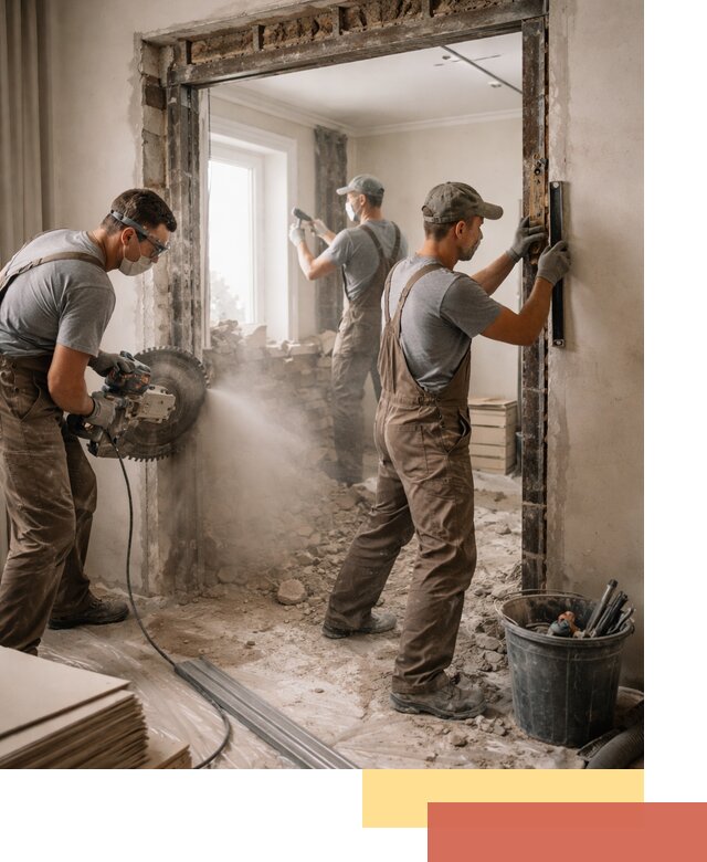 Расширение дверного проема под установку новой двери в Кулебаках