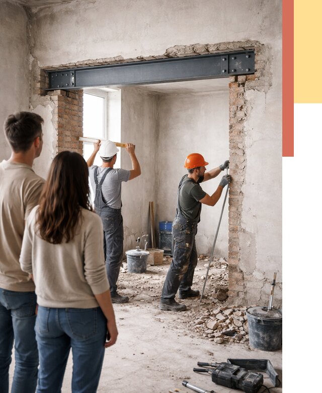 Усиление проема в стене в Кулебаках от 9791 руб. — усиление дверного проема металлоконструкцией | ОТДЕЛОЧНИК-Клб