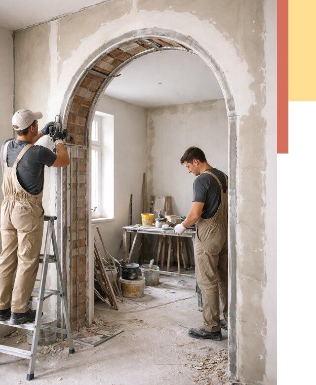 Устройство арочного проема в Кулебаках от 9791 руб. под ключ — быстро и недорого | ОТДЕЛОЧНИК-Клб