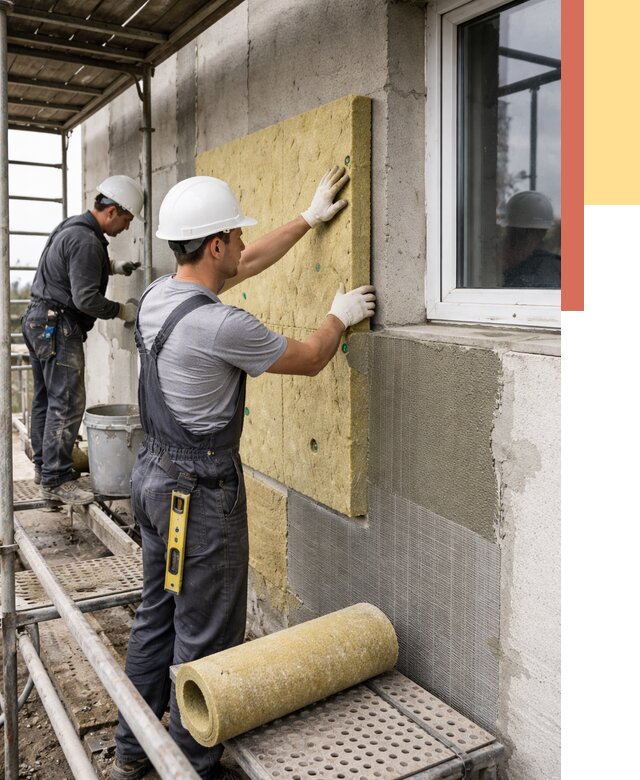 Утепление стен в Кулебаках от 4432 руб. под ключ — быстро и недорого | ОТДЕЛОЧНИК-Клб