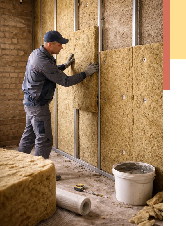 Утепление стен минватой в Кулебаках от 1391 руб./м2 — недорого и быстро | ОТДЕЛОЧНИК-Клб