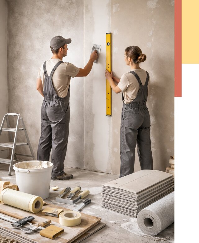 Отделка стен в Кулебаках от 1546 руб/м² — недорого, быстро, под ключ | ОТДЕЛОЧНИК-Клб