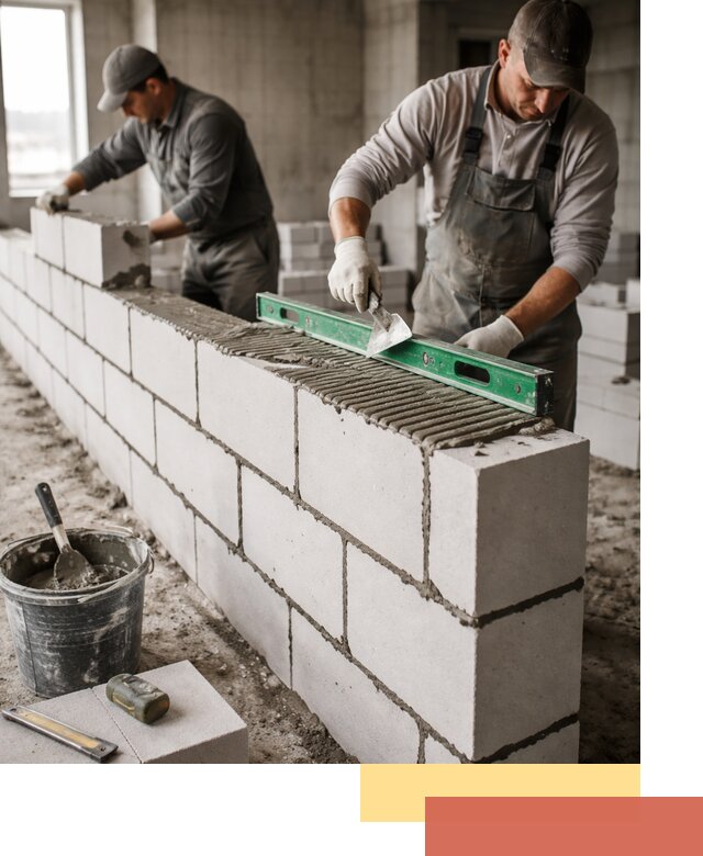 Кладка перегородок из газобетона в Кулебаках быстро и качественно