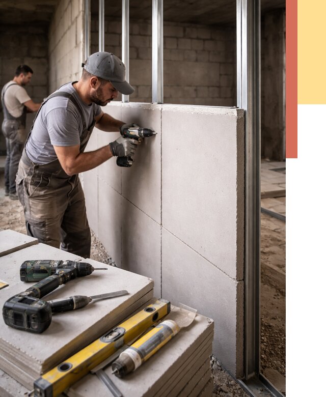 Кладка влагостойких перегородок ПГП в Кулебаках от 1237 руб. под ключ | ОТДЕЛОЧНИК-Клб