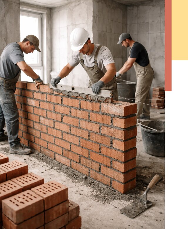 Кладка перегородок из кирпича в Кулебаках от 3607 руб. за м² | ОТДЕЛОЧНИК-Клб