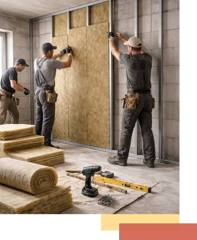 Шумоизоляция перегородок из блоков в Кулебаках — монтаж и защита шумоизоляцией