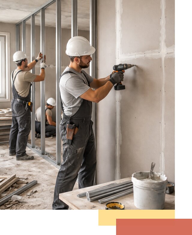 Перегородки из огнестойкого гипсокартона в Кулебаках под ключ