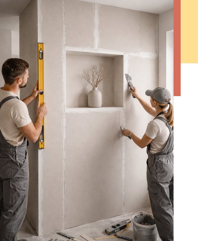 Перегородка из гипсокартона с нишей в Кулебаках от 3349 руб. под ключ | ОТДЕЛОЧНИК-Клб