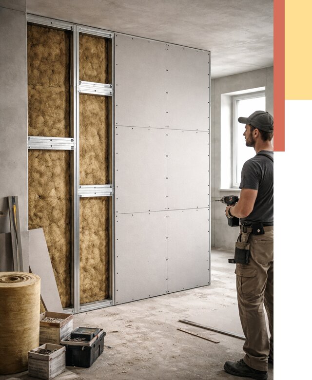 Усиленная перегородка под навеску в Кулебаках от 13192 руб. — монтаж под ключ | ОТДЕЛОЧНИК-Клб