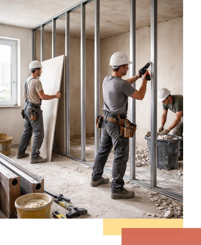 Перенос гипсокартонной перегородки в Кулебаках профессионально и быстро