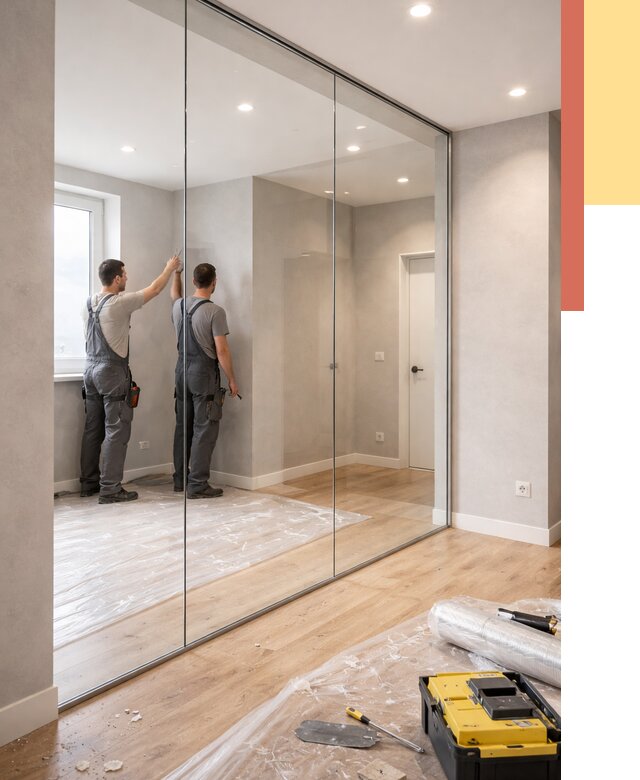 Безрамные стеклянные перегородки в Кулебаках — монтаж от 9791 руб. | ОТДЕЛОЧНИК-Клб