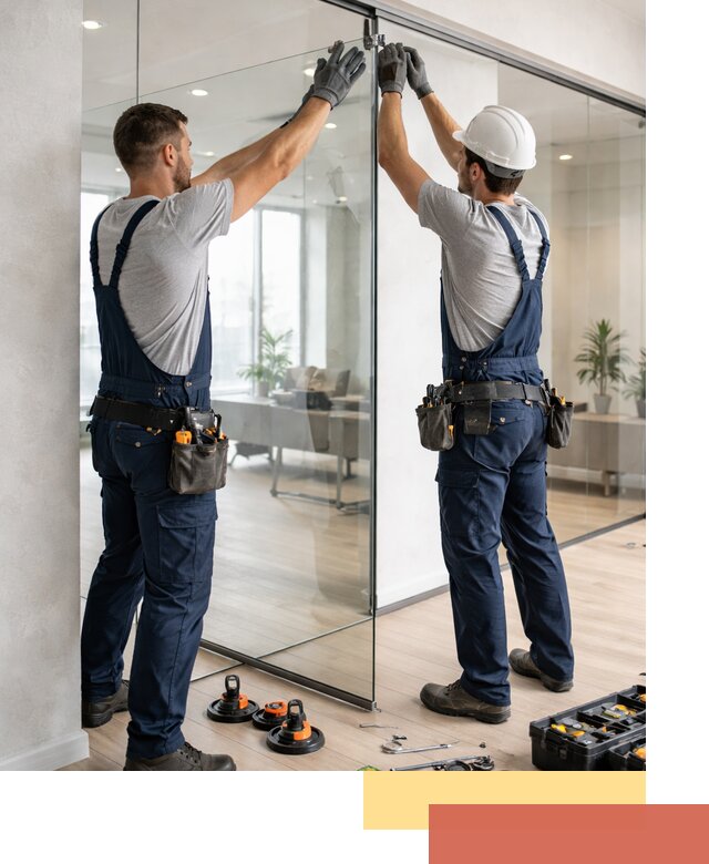 Безрамные стеклянные перегородки под ключ в Кулебаках