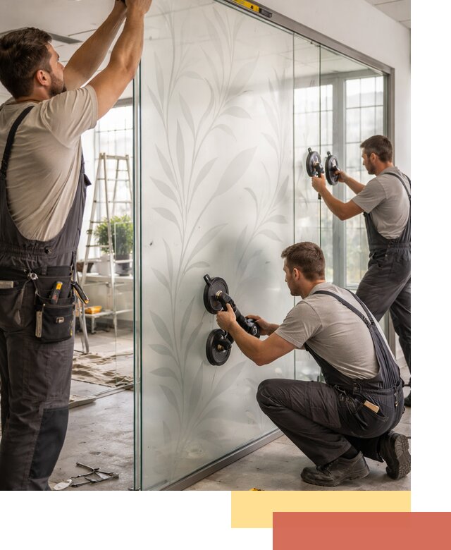 Стеклянные перегородки с рисунком на заказ в Кулебаках