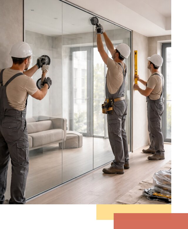 Перегородки из закаленного стекла в Кулебаках для офисов и квартир