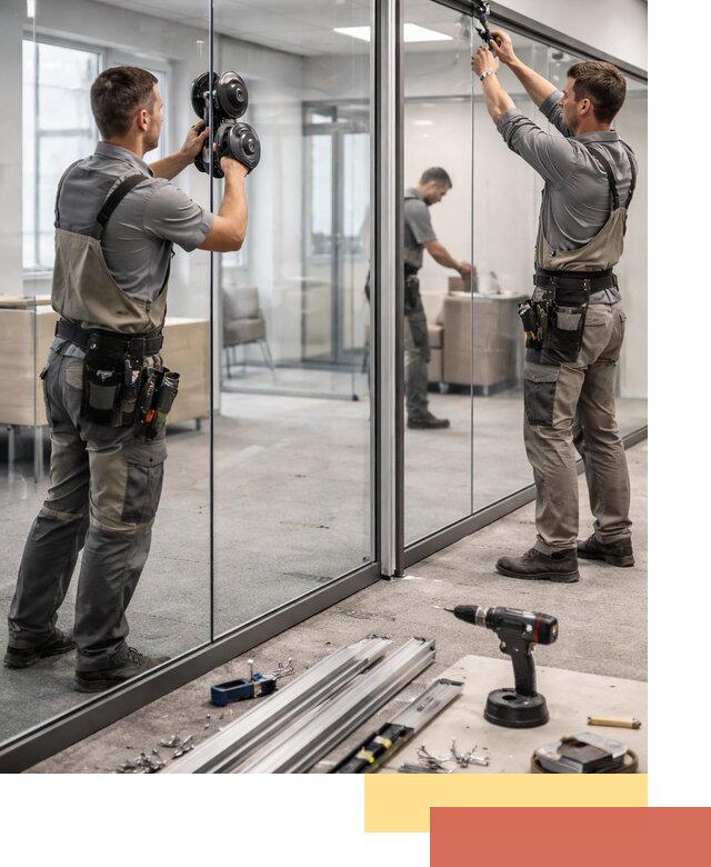 Стеклянные офисные перегородки под ключ в Кулебаках