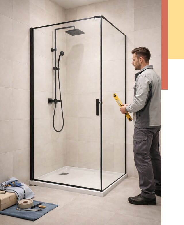 Стеклянные перегородки для душа в Кулебаках от 12883 руб. | Монтаж под ключ — ОТДЕЛОЧНИК-Клб