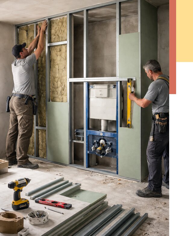 Установка сантехнических перегородок в Кулебаках от 8760 руб. | ОТДЕЛОЧНИК-Клб