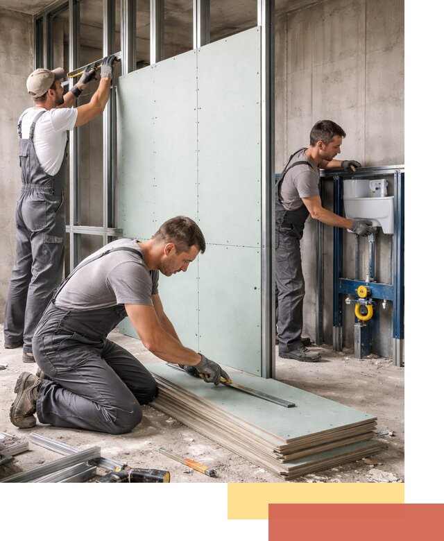 Монтаж и ремонт сантехнических перегородок в Кулебаках