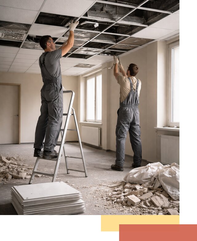 Демонтаж потолков Армстронг профессионально в Кулебаках